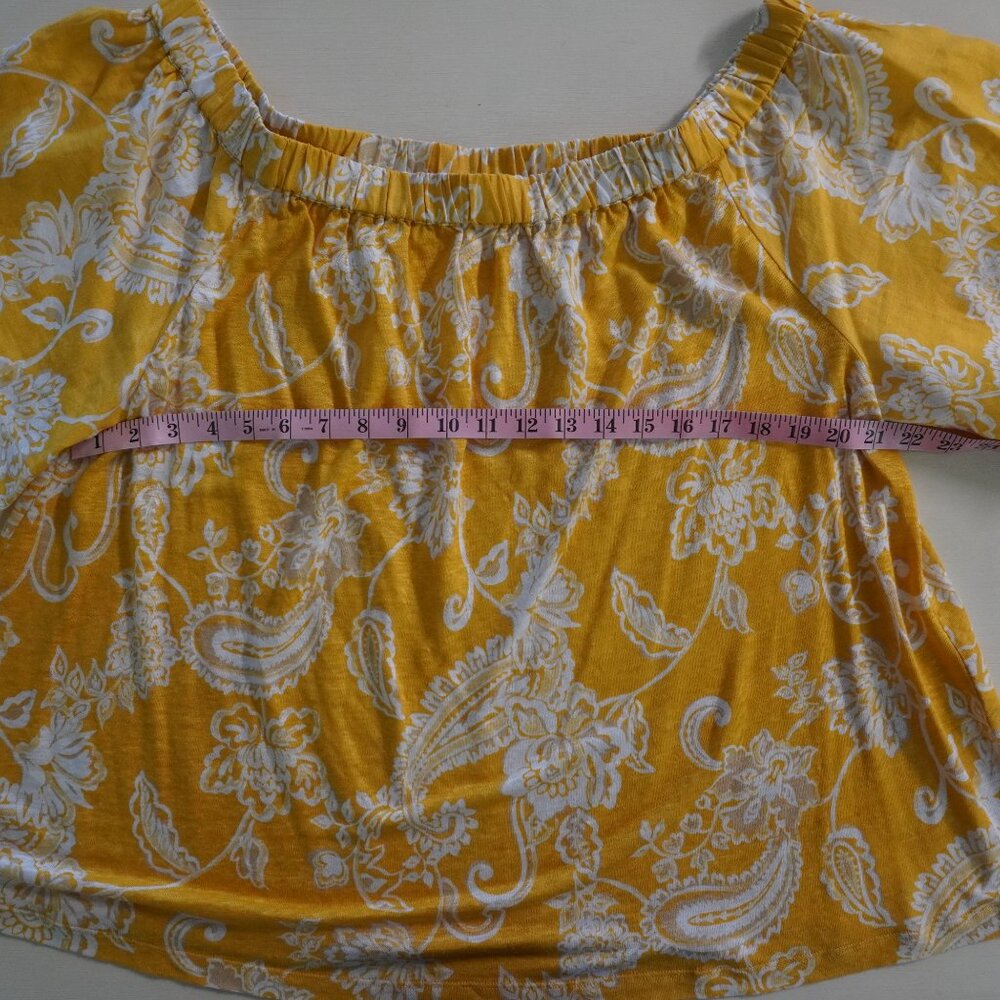 Chicos Off the Shoulder gathered neckline Blouse - Picture 5 of 8